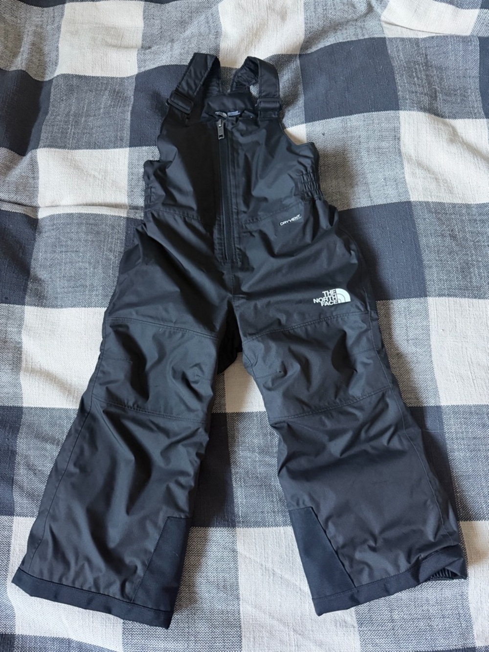 The North Face Black Insulated Snow Bib Pants for Boys